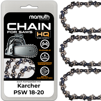 3x Sägekette Kettensäge 20cm 1,1mm 3/8" 33TG für Karcher PSW 18-20