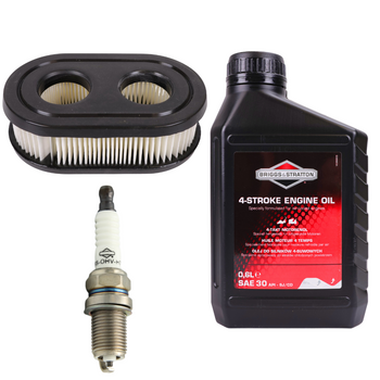 Wartungsset für Rasenmäher BRIGGS&STRATTON Öl 0,6L + Zündkerze + Filter