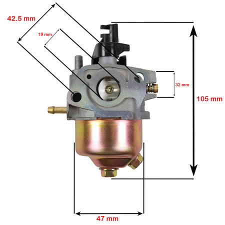 Vergaser für NAC T375  T475  T575  T675 Motor, mit Primerpumpe 162 - 193 cm³
