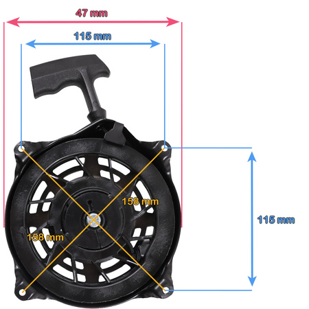 Seilzugstarter für BRIGGS&STRATTON QUANTUM Motoren 497680 099772, 099777, 128L00, 128M00,