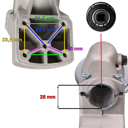 Getriebekopf Kopf für Motorsense Stihl FS55 FS55R FS56 FS56R FS70 FS70R