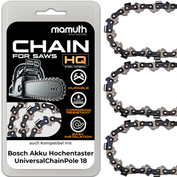 3x Sägekette 20cm 1,1mm 3/8" 33TG für Bosch Hochentaster UniversalChainPole 18