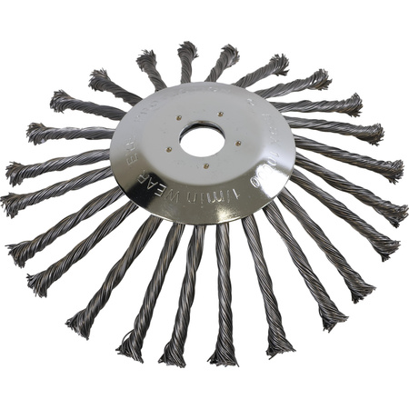 Unkrautbürste 10" 255mm für Motorsense Rassentrimmer Drahtbürste