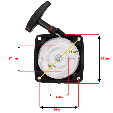 Seilzugstarter für Heckenschere Motorsense Nemaxx MT52 4in1, MT62 5in1